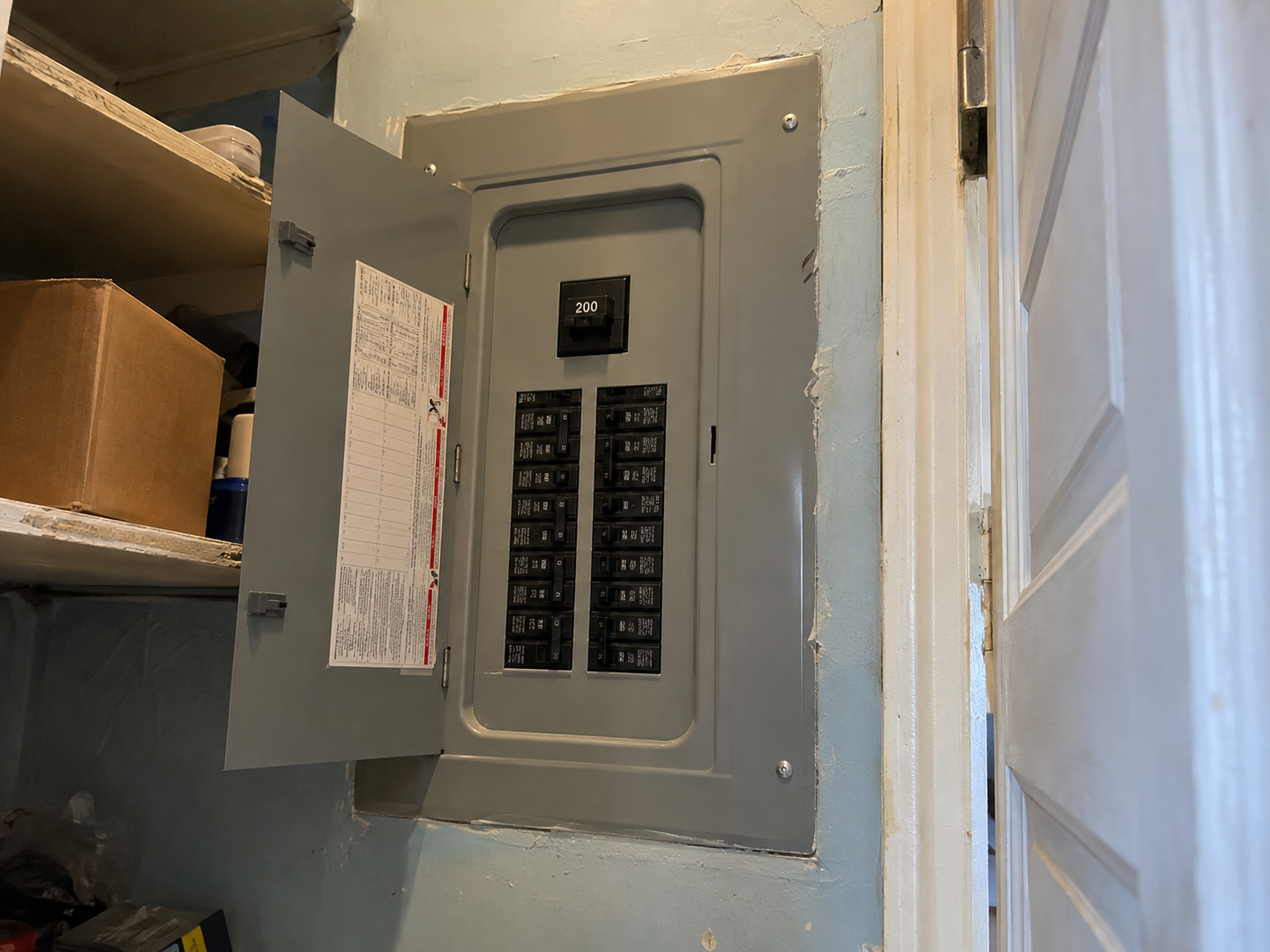 New 200-amp breaker panel installed in a Queens home